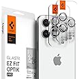 Spigen Camera Lens Screen Protector [GlasTR EZ Fit Optik Pro] Designed for iPhone 15 Pro Max/iPhone 15 Pro/iPhone 14 Pro Max/iPhone 14 Pro [Case Friendly] - Silver [2 Pack]