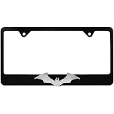 Elektroplate Batman Movie Premium License Plate Frame Black | Officially Licensed DC Comics Superhero, Modern 3D Bat Logo, Weatherproof Powder-Coated Metal, Standard 12" x 6" Fit