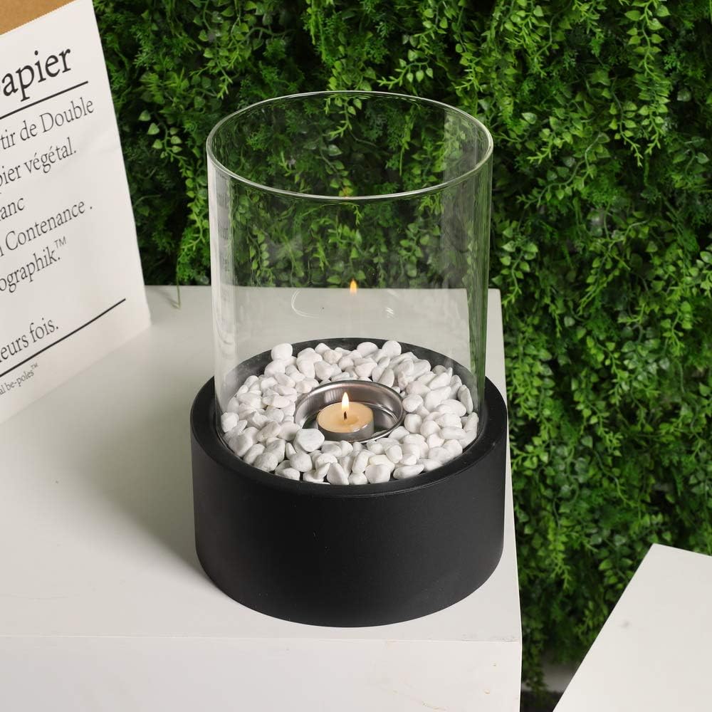 JHY DESIGN Tabletop Fire Bowl Pot Tragbarer Tischkamin im Innen extra