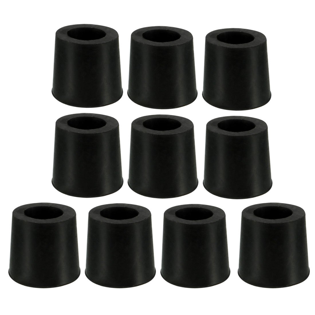 sourcingmap 10pcs 11mm Inner Dia Conical Bumper Pad Rubber Feet 20mm x 18mm x 18mm