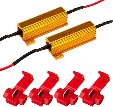 Amazon Autosite 抵抗器 24v用 ハイフラ防止用 大型車用 メタルクラッド 50w 27w 2個入 ウインカーled化対策 Icウインカーリレー非対応車両に Ledウインカー ハイフラ対策 トラック バス ハイフラ防止抵抗器 オートサイト ライト用リレーハーネス 車 バイク