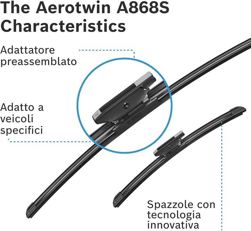 Bosch Aerotwin eA 868 S Tergicristalli Anteriori 650 mm / 340 mm