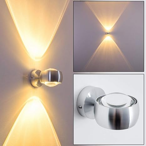 Mobel Wohnen Beleuchtung Schone Moderne Wandleuchte In Silber