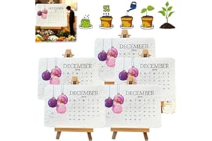 SLAMJET Lush Farms Seed Calendars 2026,Eco-Friendly Plantable Love Seed Calendar,Sustainable Modern Greening Planner Paper for Gifting, Gardening, Green Living, Home Decor and Adding Nature(5PCS)