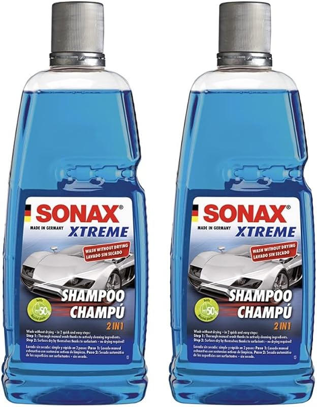 - X2 Pack Xtreme Wash & Dry - Champô para Automóveis, Limpeza a seco, 2 x 1L