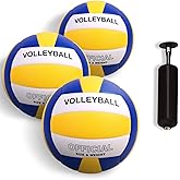 YANYODO Official Size 5 Volleyball Indoor Outdoor Volleyball Ball for Game Gym Training Beach Play Lightweight Soft Touch 3 Pack Volleyballs