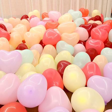 Amazon 風船 バルーン 100個 ハート 風船空気入れ 1個 セット マカロンバルーン マカロン風船 飾りつけ インスタ映え 風船 バルーン おもちゃ