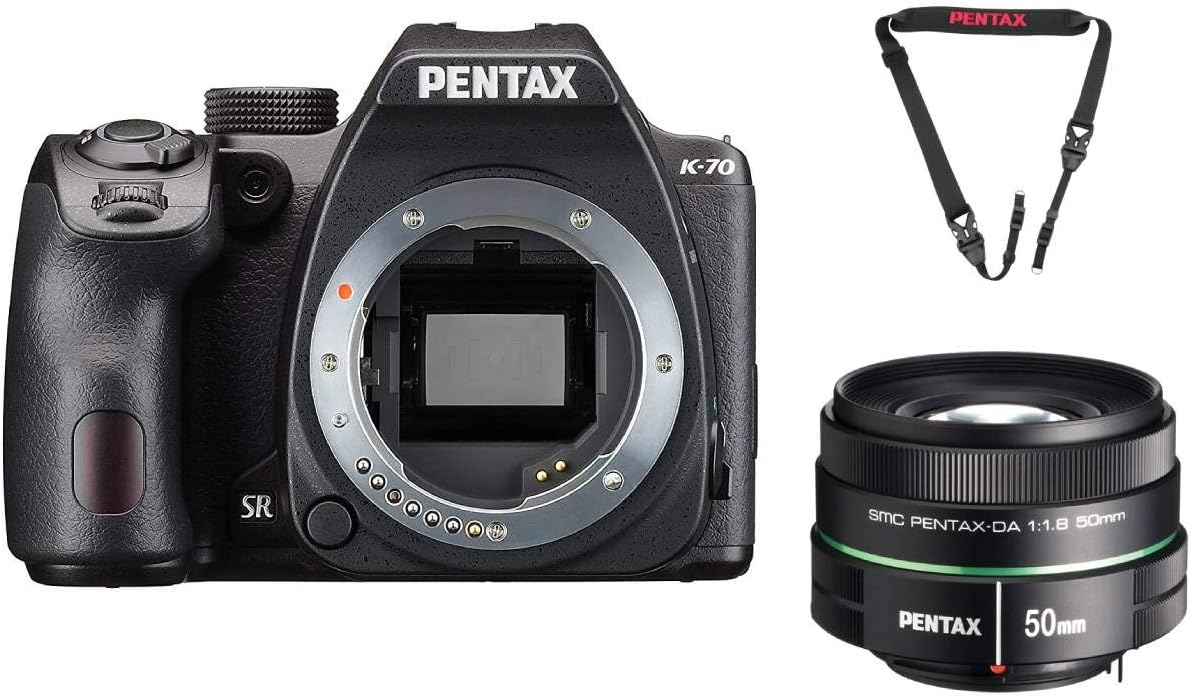 Pentax K-70 DSLR Camera (Body Only, Black) with Pentax smc DA 50mm f/1.8 Lens