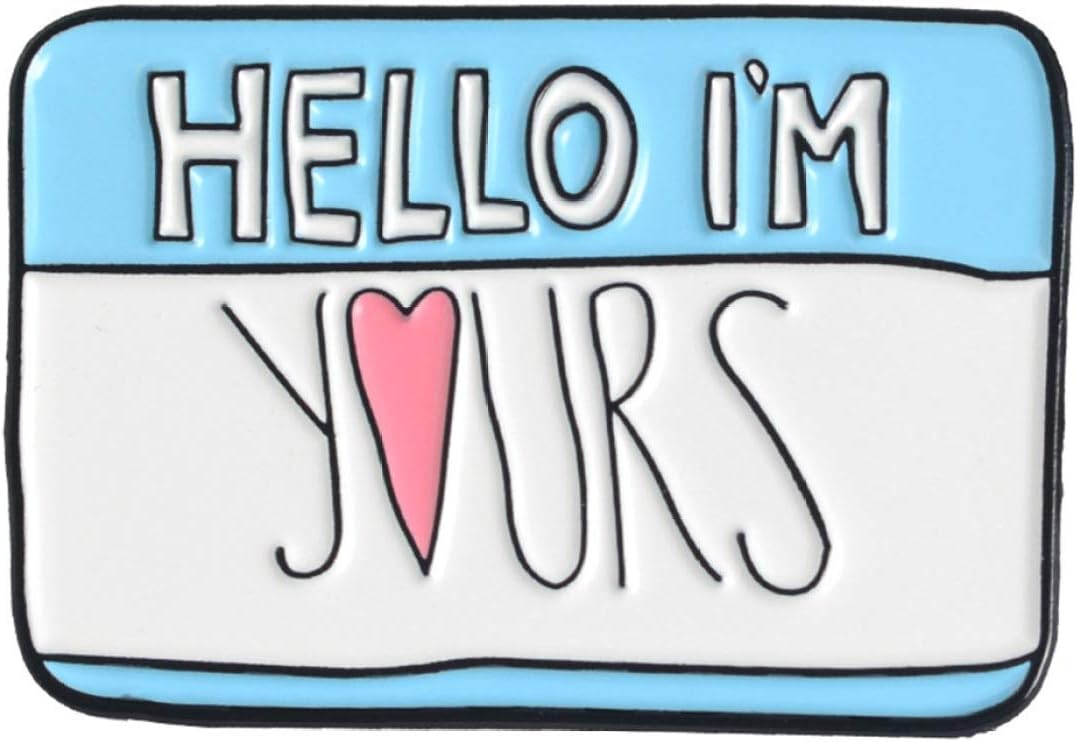 yejifs Smart Fashion Creative Jewelry Small Message Letter Hello Brooch Pin Jean Bag Accessories