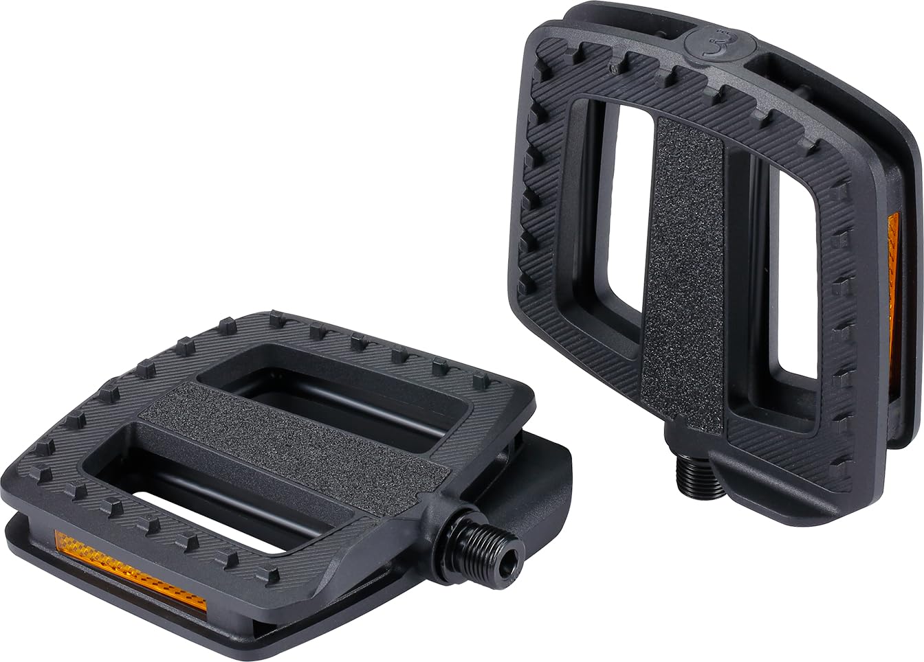 BBB Cycling ErgoBase Bike Pedals | Large Platform Ergonomic Bicycle Pedals | Suitable for Urban, Cargo and E-bikes | BPD-47, Black