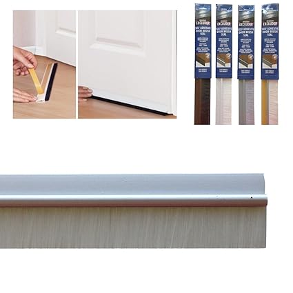 Türbodendichtung mit Borsten - selbstklebend, 860 mm lang, Weiß