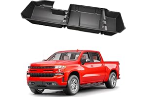 FengYu Under Seat Storage Box Compatible with 2019-2026 Chevy Chevrolet Silverado 1500/GMC Sierra 1500, 2020-2026 Silverado/Sierra 2500HD/3500HD Double Cab & Crew Rear Underseat Organizer Accessories