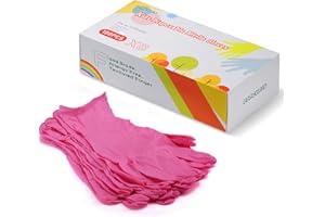 Nitrile Kids Gloves Disposable, Nitrile Glove for Childen 4-10 Year, Latex Free Gloves, Powder Free - for Painting, Cleaning