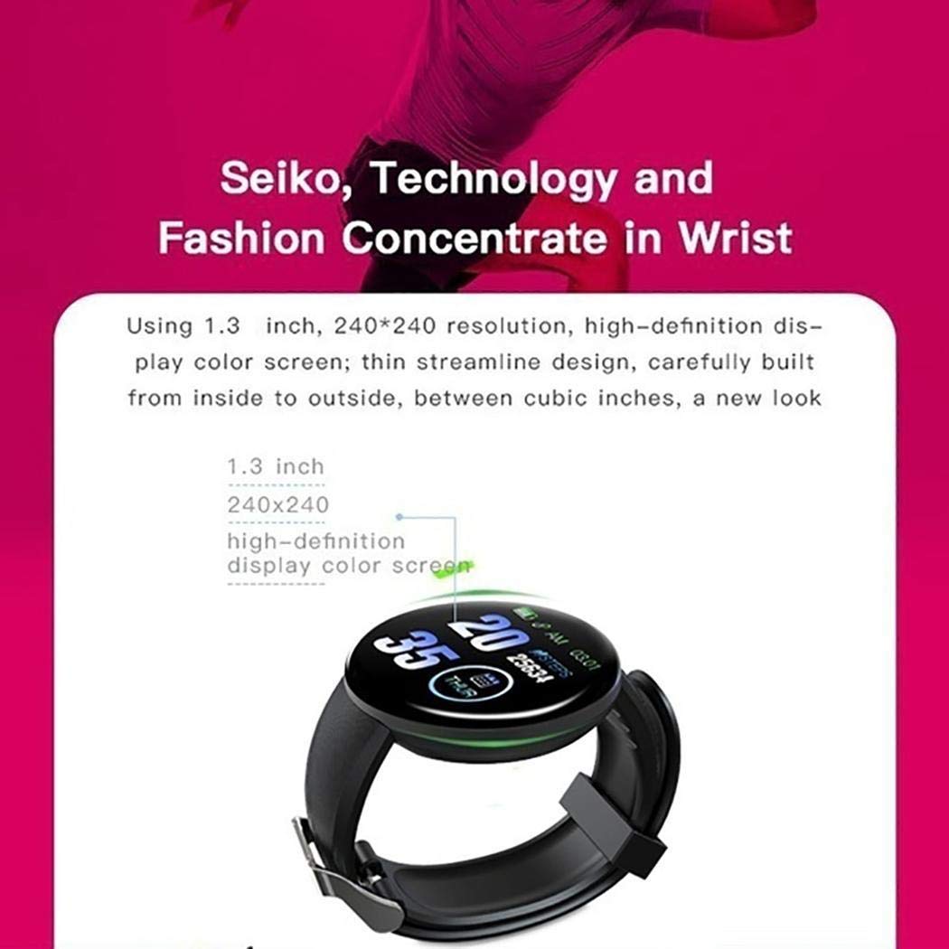 Zimrio Unisexe Casual Bracelet Multifonctionnel Bluetooth Forme Ronde Bluetooth Montres connectées