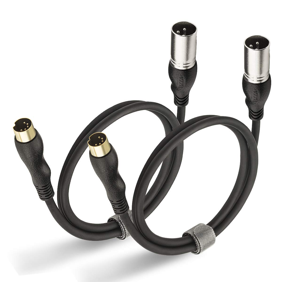 EBXYA MIDI to XLR Adapter Cable MIDI 5PIN DIN Male to XLR 3Pin DIN