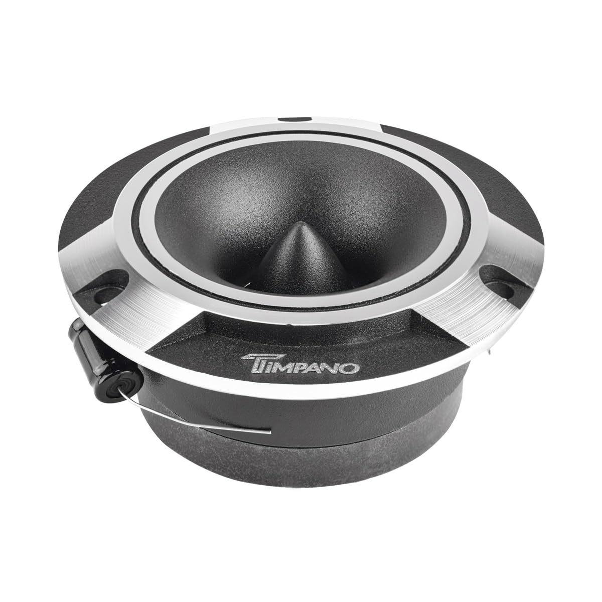 Timpano TPT-ST2 Chrome Slim Super Tweeter, 600 Watts 4 Ohm, 105 dB, 1 in Voice Coil, 3.85 inch Pro Car Sound System Bullet Tweeters (Pair)