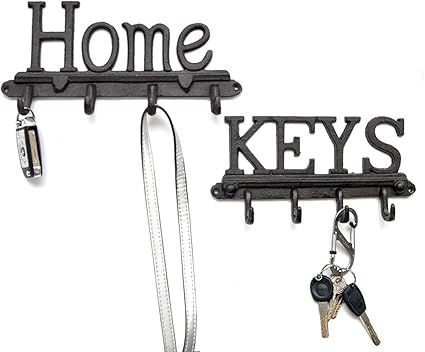 ADhook Perchero Vintage Toallero con 4 Ganchos Montado en la ...