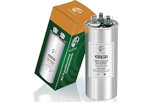JOCOSA 30+5μf 30/5MFD Dual Run Round Capacitor for AC 370 or 440 Volt Air Conditioner Capacitors for Condenser Straight Cool, AC Unit Fan Motor Start, Heat Pump, Air Conditioner, Pool Pump