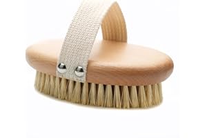 Soft Bristle Dog Brush for Short Haired Cats Dogs with Elastic Band, Natural Boar Bristle Dog