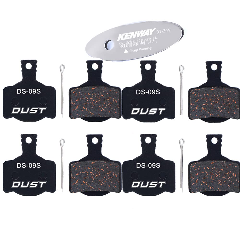 CYCEARTH 4 Pairs Bicycle Bike Disc Brake Pads for Magura MT2 MT4 MT6 MT8 (Semi-Metallic/Sintered Metal) (Semi-Metallic)