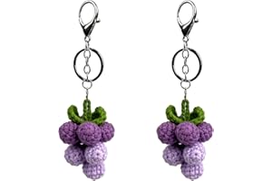 Refintural 2 pieces Adorable Hand-woven Lovely Grape Pendant Artificial Grape Fruits Fake Grape, Suitable For Room Wall Decoration and Accessories