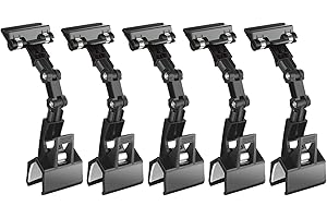 DSLSQD 5 Pack Adjustable Document Holder Flexible Rotatable Paper Holder for Typing Desktop Document Holder Paper Stand Copy Holder Clip for Computer Monitor Canvas Clamp (Black)