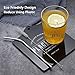Seinvek Travel Cutlery Reusable Utensils with Case - Camping Utensils Stainless steel, Portable Silverware for Bento, lunch, Picnic, Hiking, Office & School, Metal Straw Knife Fork Spoon Chopsticks