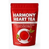Zyzven Naturals Harmony Heart Herbal Tea – Premium Botanical Blend with Moringa, Hibiscus & Ginger – Antioxidant-Rich Loose Leaf, Caffeine-Free, 60g