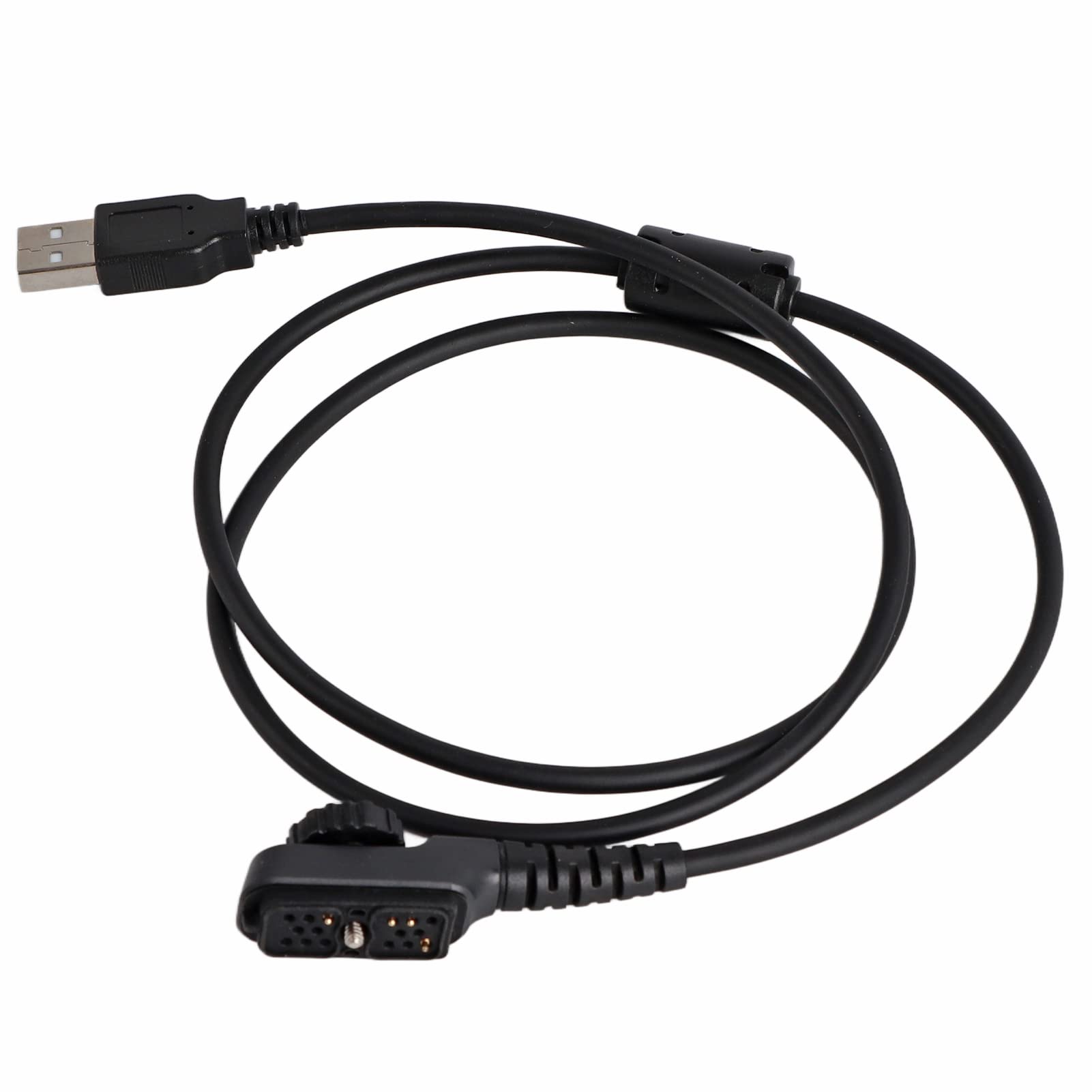 Gedourain Programming Cable, USB Programming Program Cable Black Plug and Play, Walkie Talkie Programming Cable Write Frequency Line ABS 100cm for Hytera PD780