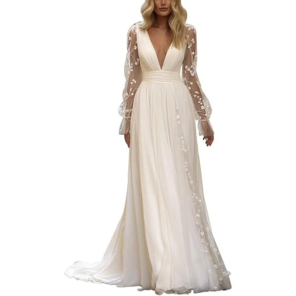 Kigretn Lace Beach Wedding Dresses For Bride 2024 Long Slit Beach Bride