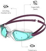 Speedo Hydropulse Youth Goggle Unisex Adjustable Anti Fog Anti Leak Deep Plum view 2
