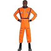Adult Classic Orange Astronaut Costume, Spacesuit for Men