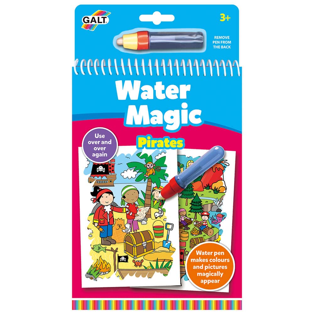 Galt Toys, Water Magic - Pirates, Colouring Books for Children, Ages 3 Years Plus