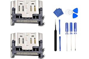 HYYHFIX 2 Pack HDMI Port Replacement for Sony PlayStation 5 PS5 Display Socket Interface Jack Connector with Tools Kits CFI-1015A CFI-1015B EDM-010 (Sony PlayStation 5)
