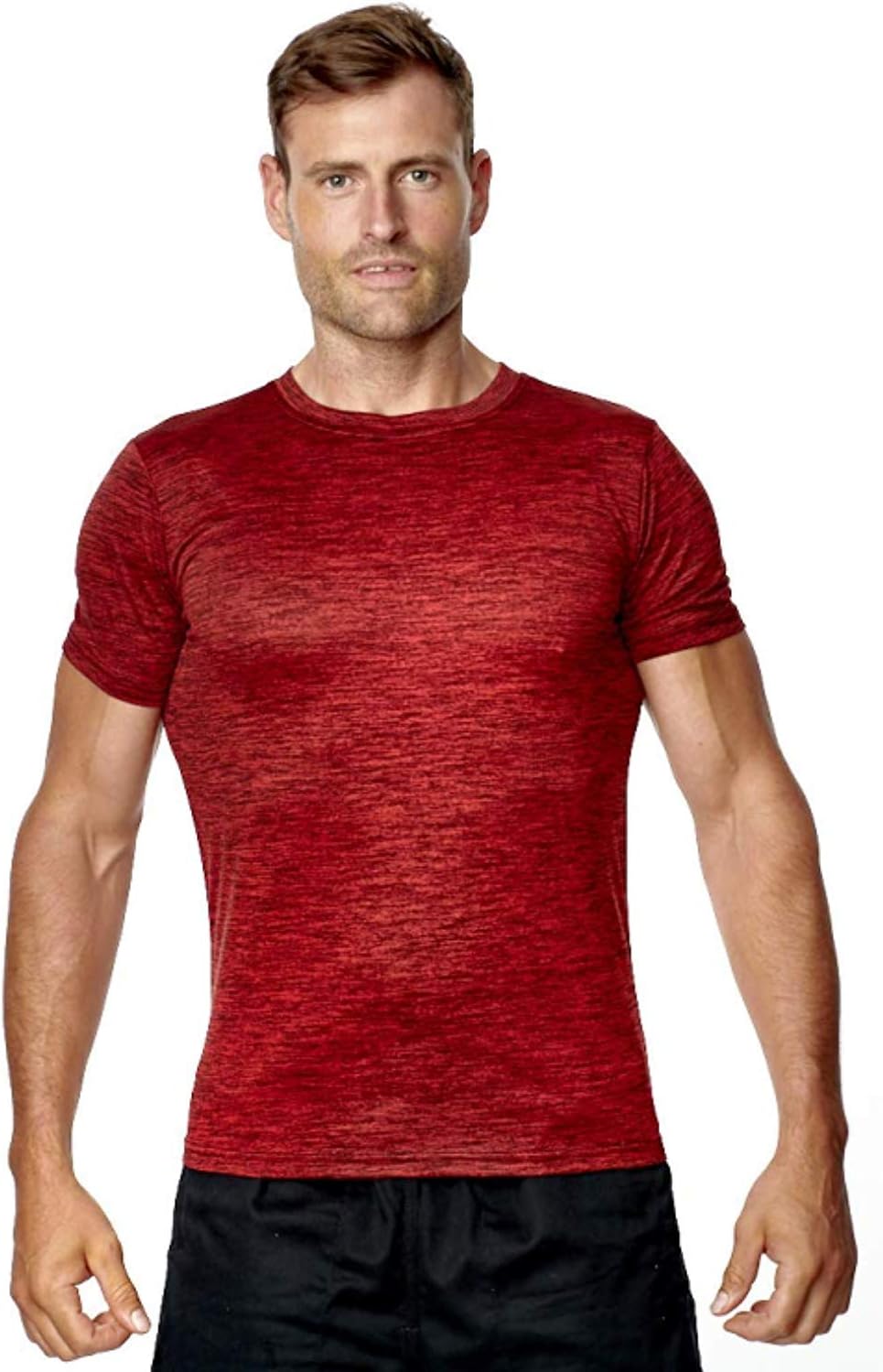Athletic Sportswear | Mens Sports Top T Shirt Lightweight Breathable Active Wear for Fitness Exercises Running Gym Workout or Even Yoga. Our Tees Fit All Needs | Activewear Shirt High Grade Quality