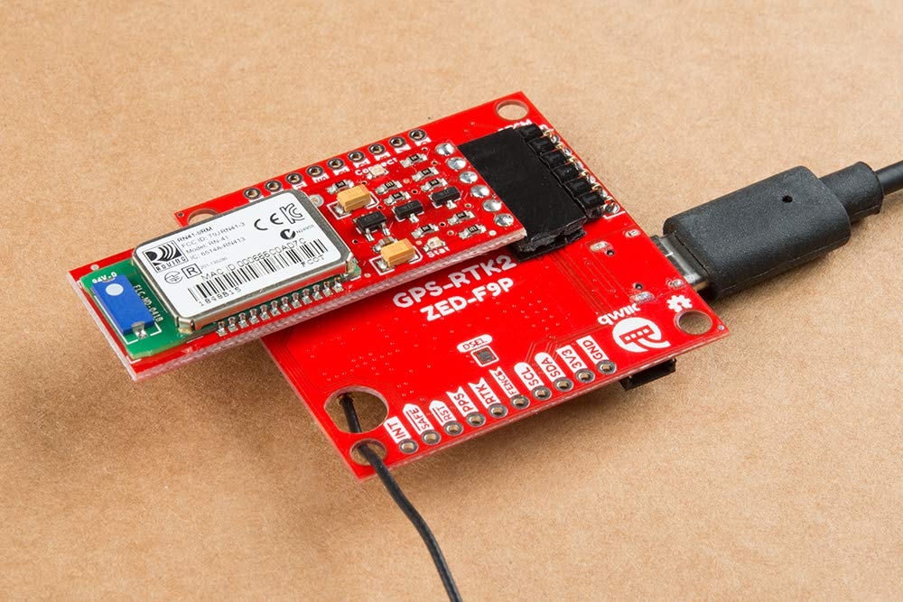 SparkFun GPS-RTK-SMA Breakout-ZED-F9P (Qwiic)-Concurrent reception of GPS GLONASS Galileo BeiDou High precision GPS 10mm 3 dimensional accuracy Receives L1C/A & L2C bands Voltage:5V or 3.3V Logic:3.3V