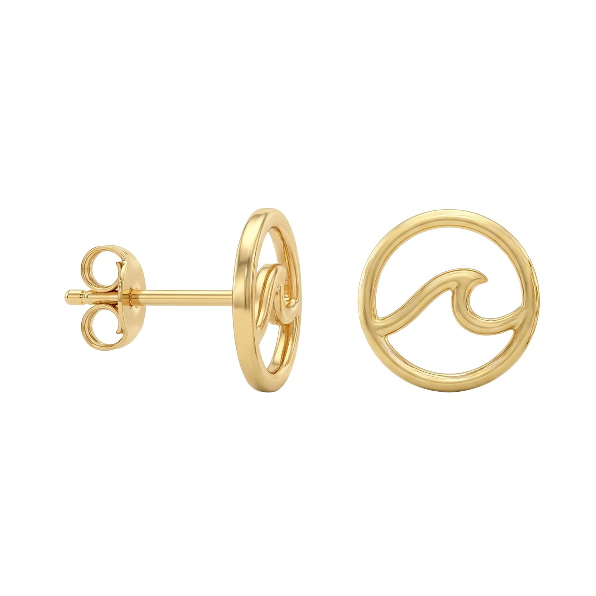 SOFIA MILANI - Women's Earrings 925 Silver - Gold Plated - Wave Stud Earring - 20919