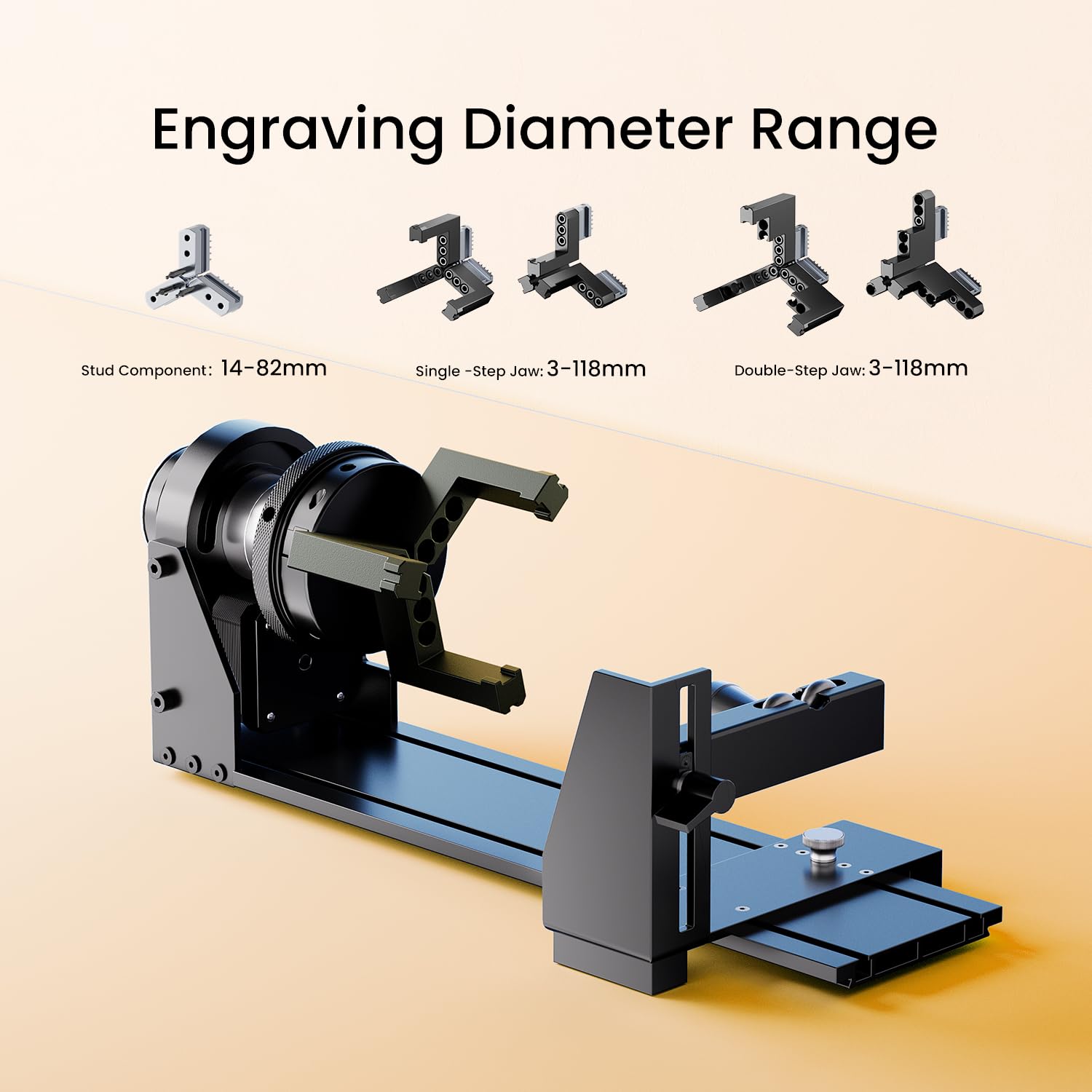 3.5" Chuck-Style Rotary Engraving Attachment - image 5