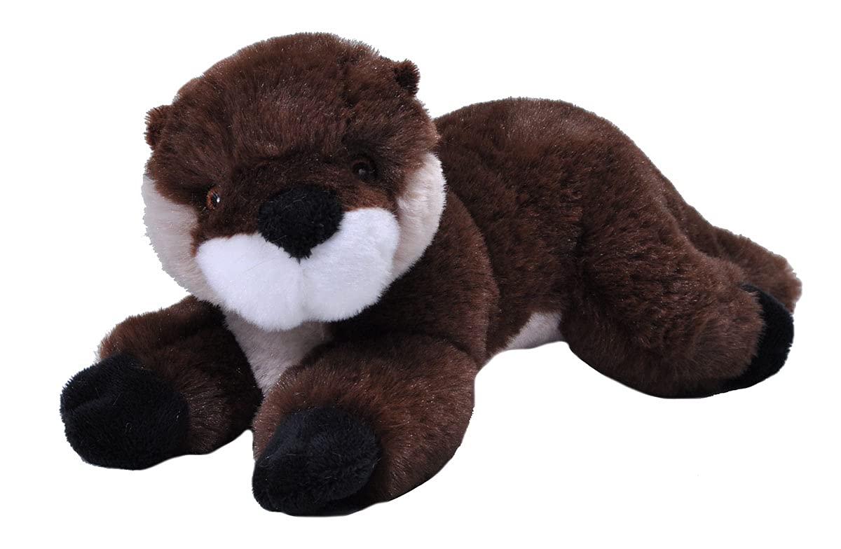Wild Republic EcoKins Mini River Otter Stuffed Animal 8 inch, Eco Friendly Gifts for Kids, Plush Toy, Handcrafted Using 7 Recycled Plastic Water Bottles, Brown