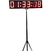 AZOOU 5-inch 6 Digits LED Countdown/up Clock with Tripod for Sports Race Timing Red Color