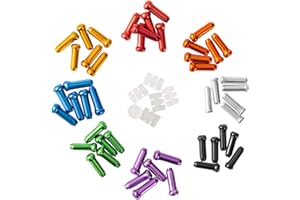 HZJD Bike Cable End Caps, Cable End Crimps, Cable Caps for Bike Shift Alloy, Bicycle Brake Cables End Caps(48PCS), O-Ring Brake Cable Rubber Donuts(6PCS)
