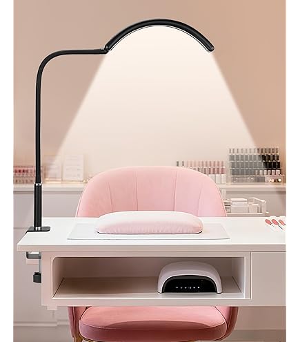 Gelpal Large Half Moon Light For Nail Desk, 30" 48W Professionals Led Light, Desk