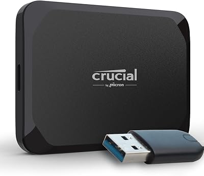 Crucial X9 2TB Portable SSD with USB-A Adapter Read 1050MB/s CT2000X9SSD902