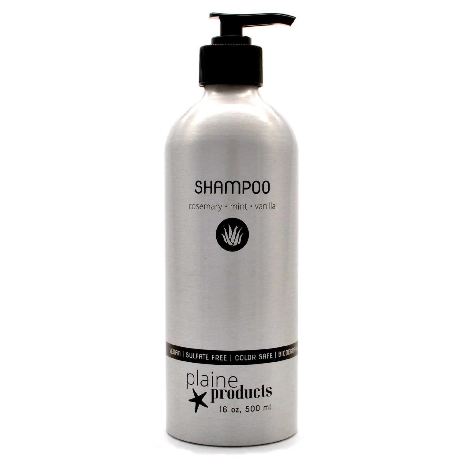 Returnable, Refillable Shampoo Rosemary, Mint, Vanilla 16oz, Green