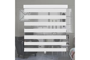 KELIXU Zebra Blinds for Windows Cordless Roller Shades with Valance Cover, Blackout Dual Layer Sheer Day and Night Blinds, Ho