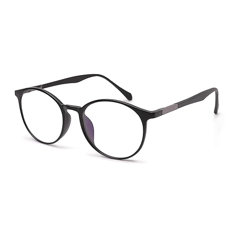JAVIOL Gafas de Azul Luz Bloquea de Computadora Vintage Gafas de Juego TR90 con Marco Negro