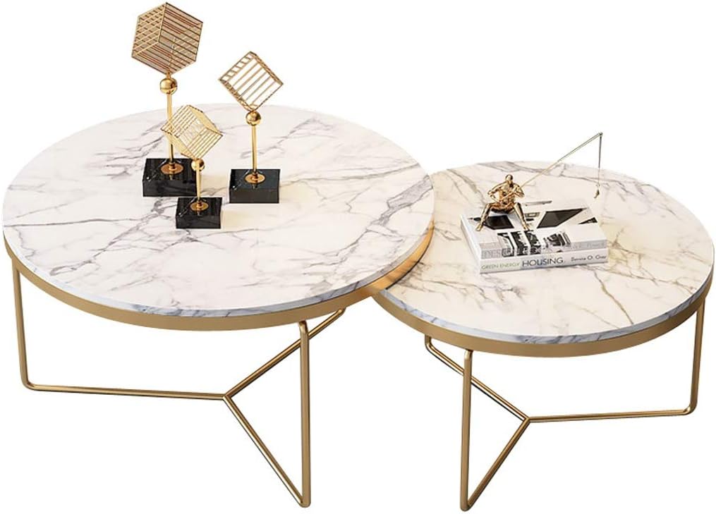 Ghxcj Marble Coffee Table Multi Function Small Coffee Table Tea Table Stacked Storage Side Table Bedroom Round Table Coffee Table Nesting Tables Color A Amazon Co Uk Kitchen Home