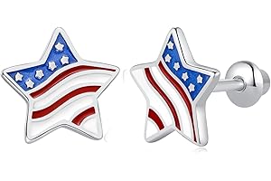 BETTY&SARAH Butterfly Ladybug Unicorn Sloth Flamingo Dog Cat Turtle Angel Koala Daisy Panda Stud Earrings for Girls Women - Sterling Silver Hypoallergenic Animal Earrings with Secure Screw Backs