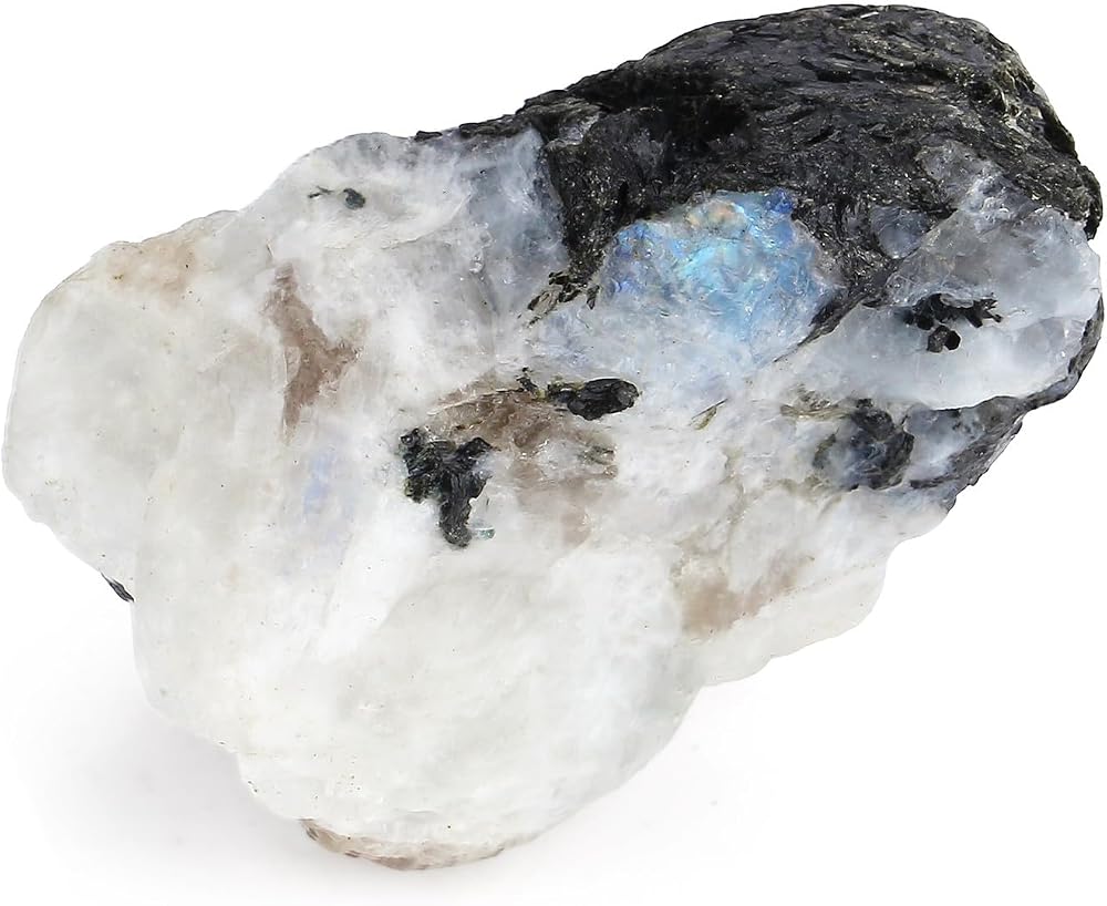 XIANNVXI Moonstone Crystal 1.77-2.17 in Raw Stone Gift Box