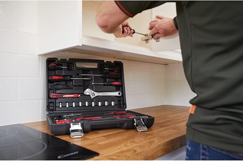 70382 Redline Tool Kit (43 pezzi) DIY Toolkit, rosso e nero, taglia unica